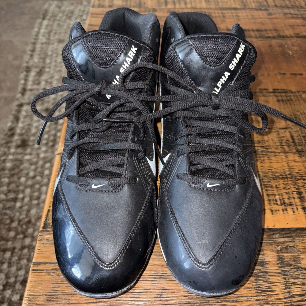 Nike Alpha Shark Mens Football Cleats Size 10.5 Color Black Model #642770-081